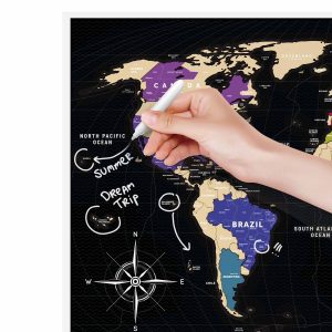 Scratch Map Black World planing trip
