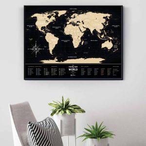 Scratch Map Black World in enterior