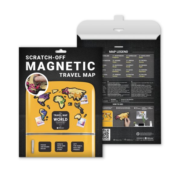 Scratch Map Magnetic World packaging