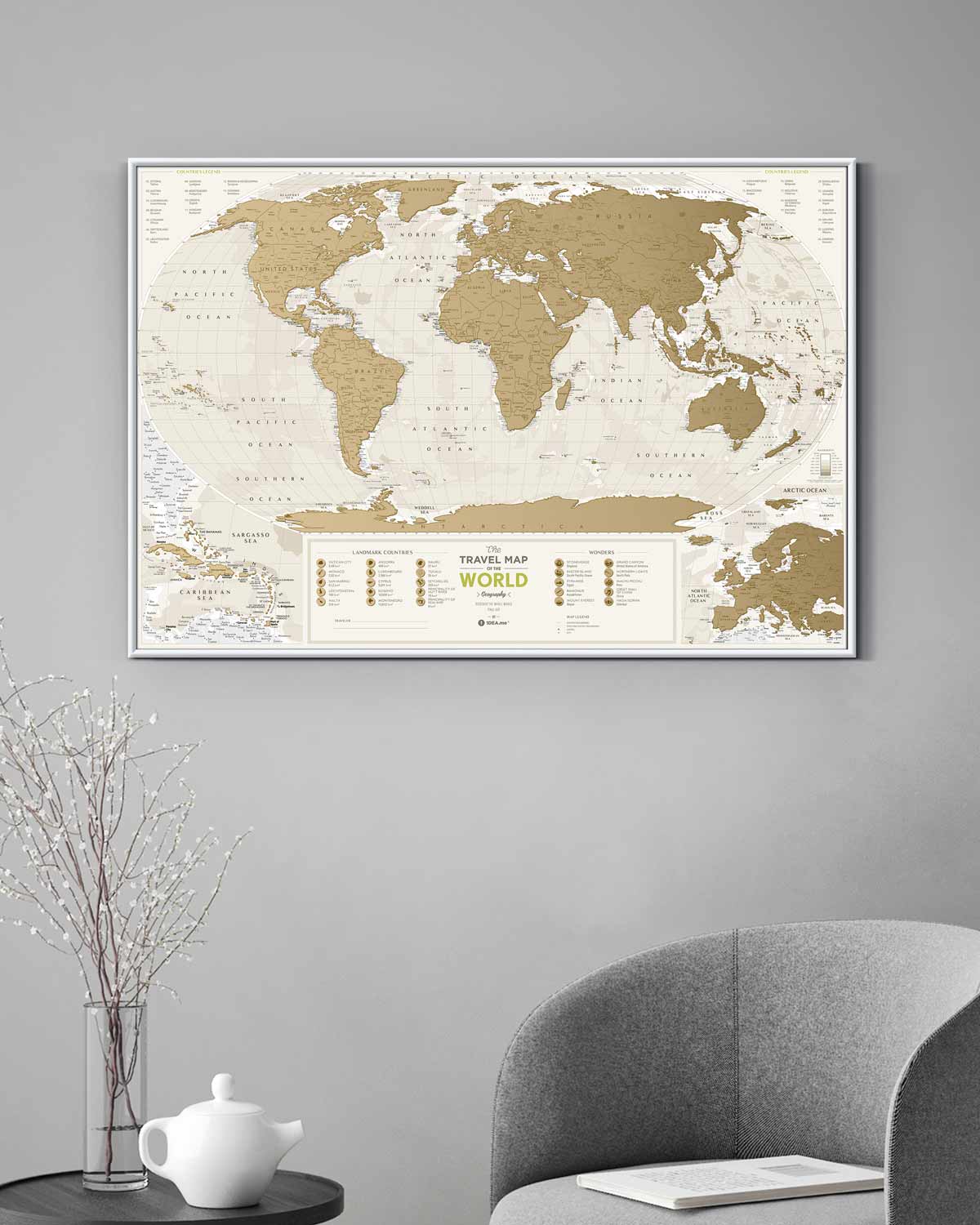 Scratch Off Map Travel Map®GEOGRAPHY World - Design gifts: scratch off  maps & posters