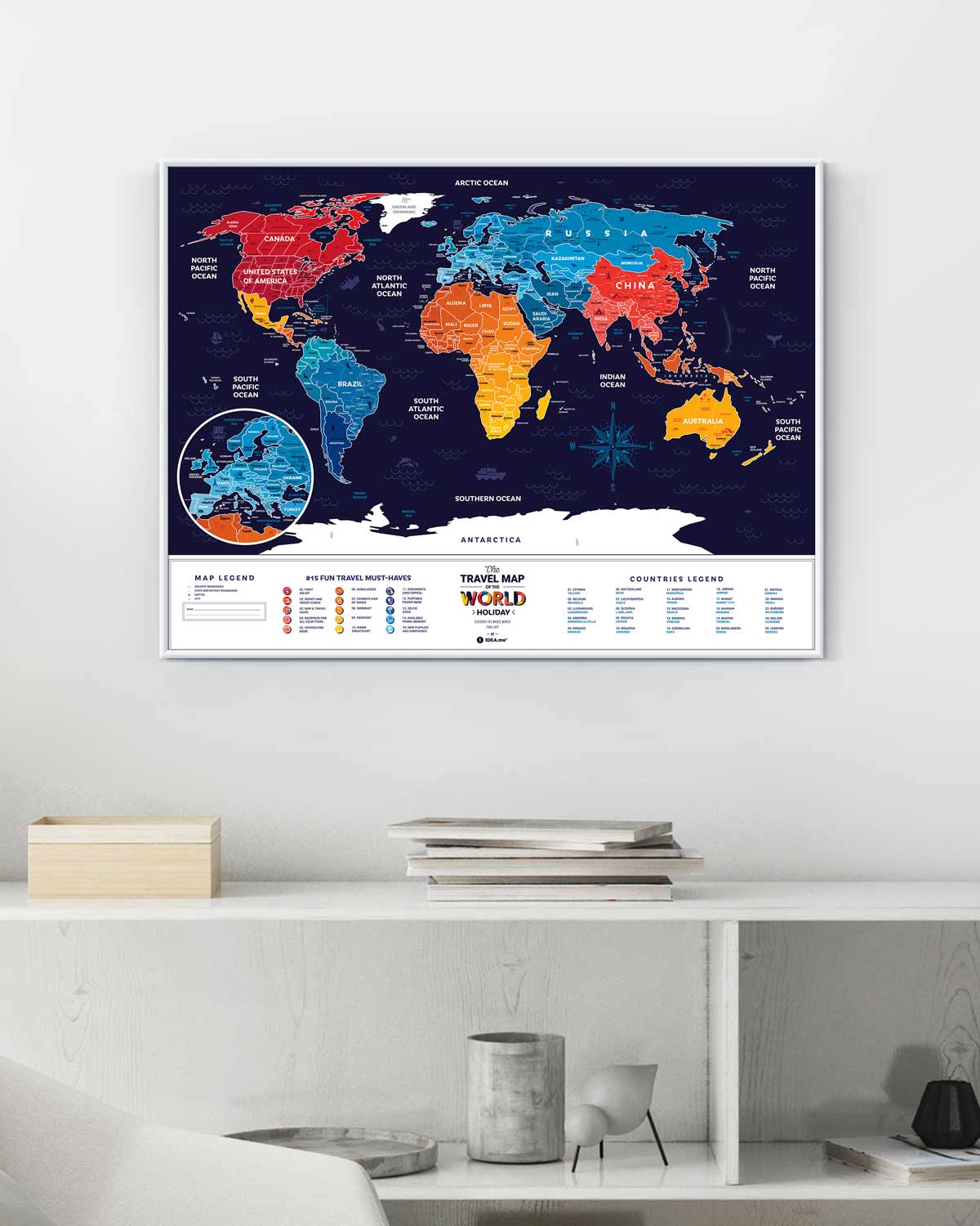Scratch Off Map Travel Map®HOLIDAY World - Design gifts: scratch off maps  & posters