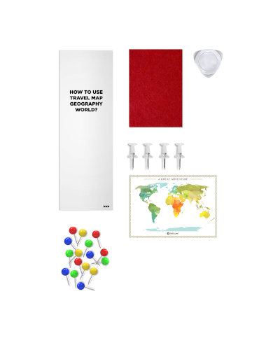 Scratch Map Geography World accessoirs set