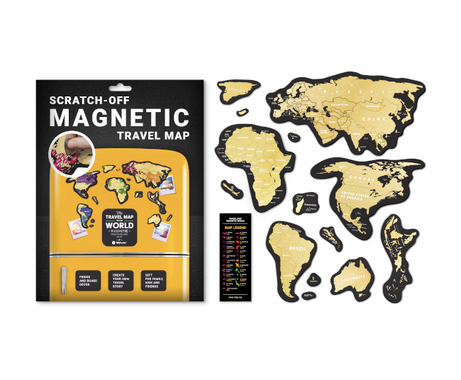 Scratch Map Magnetic World inside content