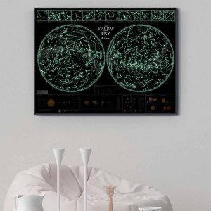 Star Map Of The Sky interior glowing