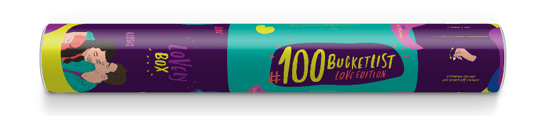 100 bucket list Love Edition gift tube