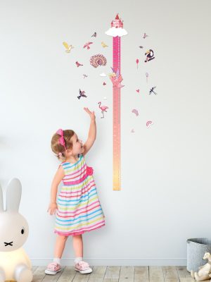 Scratch-off Wall Growth Chart “MAGIC ADVENTURES” gift for girls