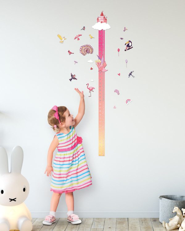 Scratch-off Wall Growth Chart “MAGIC ADVENTURES” gift for girls