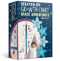 Scratch-off Wall Growth Chart “SPACE ADVENTURES” gift box