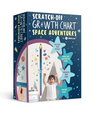 Scratch-off Wall Growth Chart “SPACE ADVENTURES” packaging