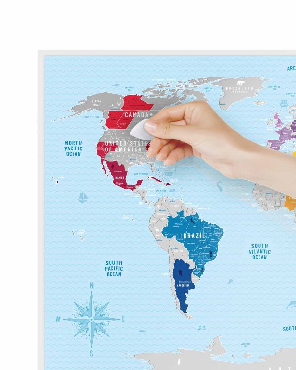 Scratch Map Silver World scratching visited countries