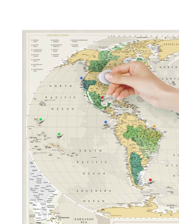 Scratch Map Geography World scratched countries