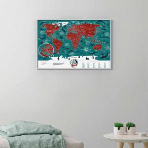 Παγκόσμιος Χάρτης Ξυστό "Travel Map® Marine World" 60 x 40 εκ - Image 2