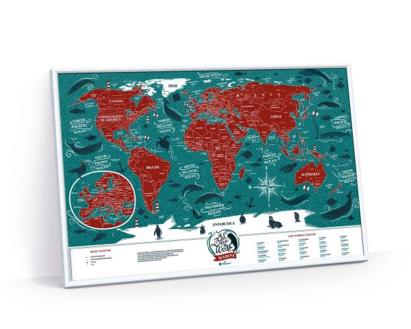 Scratch Map Marine World in frame