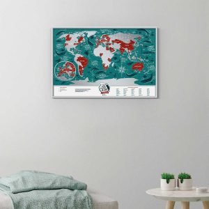 Παγκόσμιος Χάρτης Ξυστό "Travel Map® Marine World" 60 x 40 εκ - Image 3