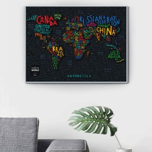 Ξυστός χάρτης "Travel Map®Letters World" 80×60 εκ - Image 2