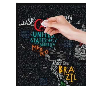 Ξυστός χάρτης "Travel Map®Letters World" 80×60 εκ - Image 4